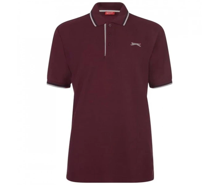Фото - чоловіче поло Поло Slazenger Tipped Burgundy Marl L