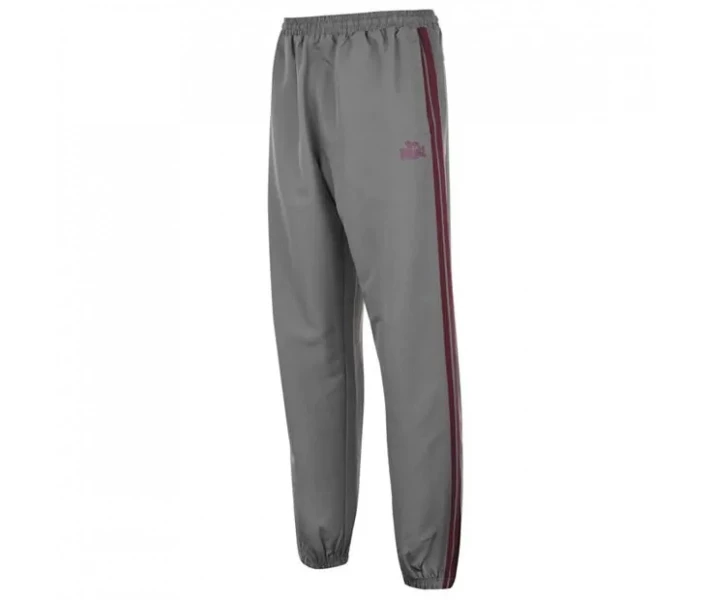 Фото - чоловічі спортивні штани Спортивні штани Lonsdale 2 Stripe Charcoal / Burg S