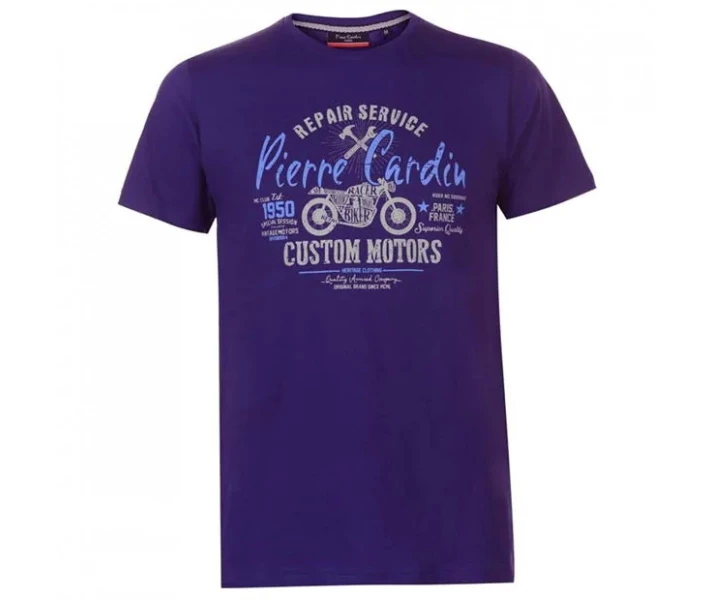Фото - чоловічу футболку Футболка Pierre Cardin Short Sleeve Printed Cobalt M