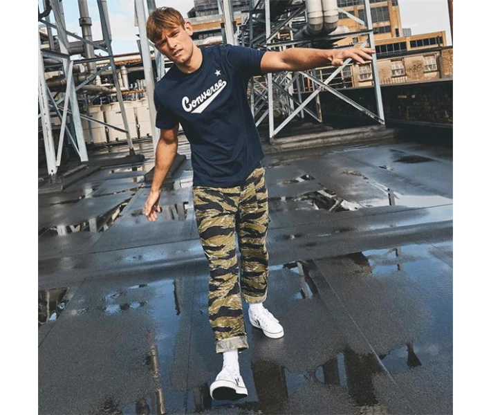 Фото - чоловічу футболку Футболка Converse Nova Logo Obsidian 467 S