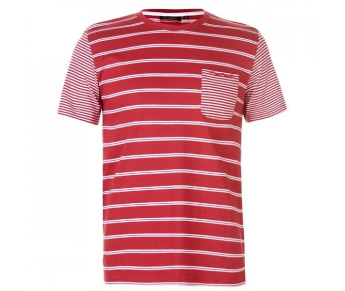 Фото - чоловічу футболку Футболка Pierre Cardin 2 Stripe Red XXL