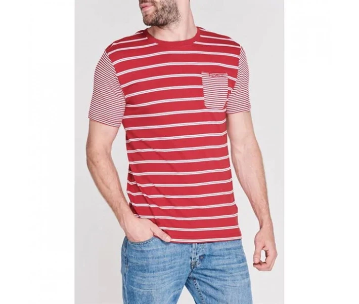 Фото - чоловічу футболку Футболка Pierre Cardin 2 Stripe Red XXL