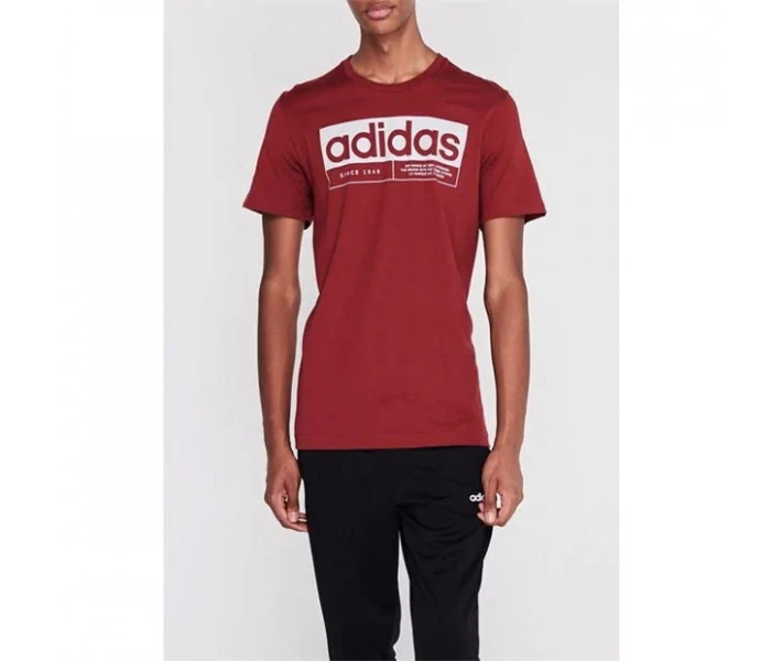 Фото - чоловічу футболку Футболка adidas New Box Linea Maroon/Grey XL