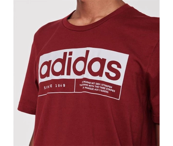 Фото - чоловічу футболку Футболка adidas New Box Linea Maroon/Grey XL