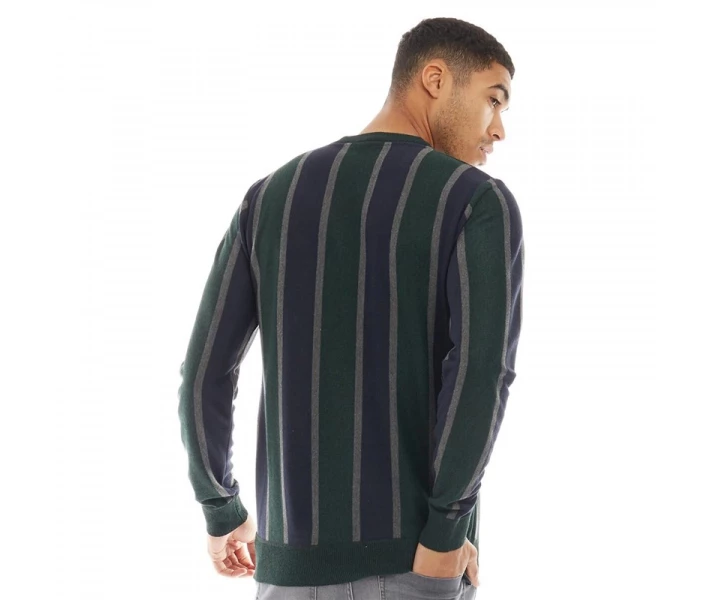Фото - чоловічий джемпер Джемпер Fluid Striped Neck er Green / Navy / Grey Navy L