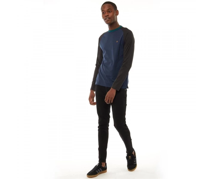 Фото - чоловічий лонгслів Лонгслів Farah Vintage Renfrew Top Yale Navy S