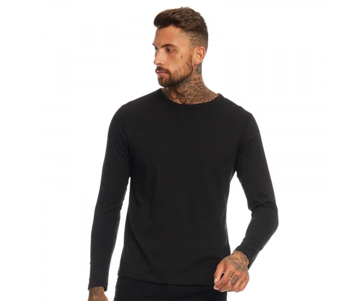 Фото - чоловічий лонгслів Лонгслів Brave Soul Prague Neck Top Black Black XS