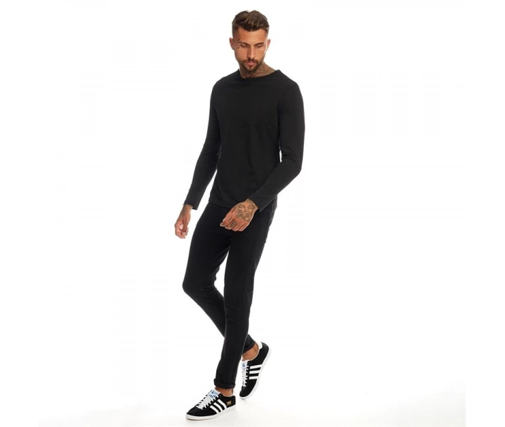 Фото - чоловічий лонгслів Лонгслів Brave Soul Prague Neck Top Black Black XS