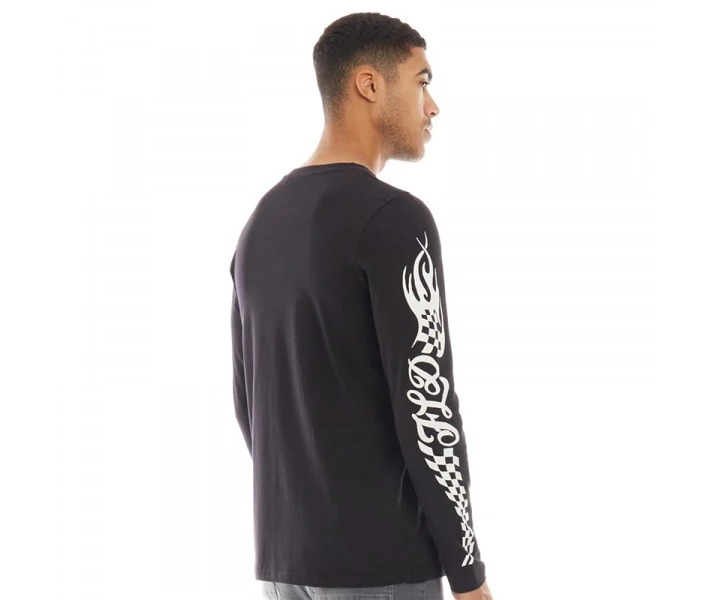Фото - чоловічий лонгслів Лонгслів Fluid Printed Sleeve Top Black Black M