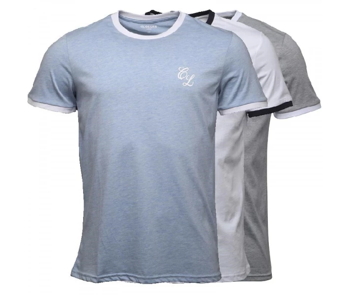 Фото - чоловічу футболку Футболка Closure London Blue/Grey/White Multi 3 шт XL