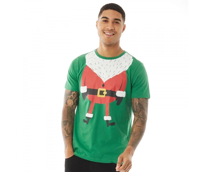 Фото - чоловічу футболку Футболка Fluid Father Christmas Green Mid Green XL