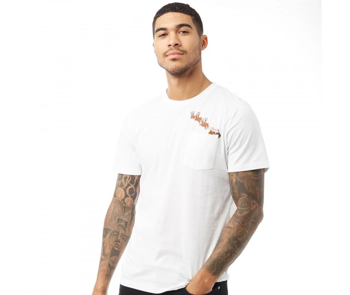 Фото - чоловічу футболку Футболка JACK AND JONES Originals Xmas Pocket White White S