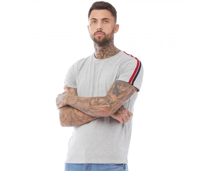 Фото - чоловічу футболку Футболка Brave Soul Garza Grey Marl Light Grey Marl XS