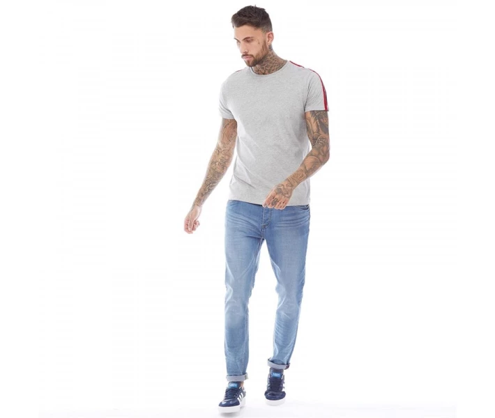 Фото - чоловічу футболку Футболка Brave Soul Garza Grey Marl Light Grey Marl XS