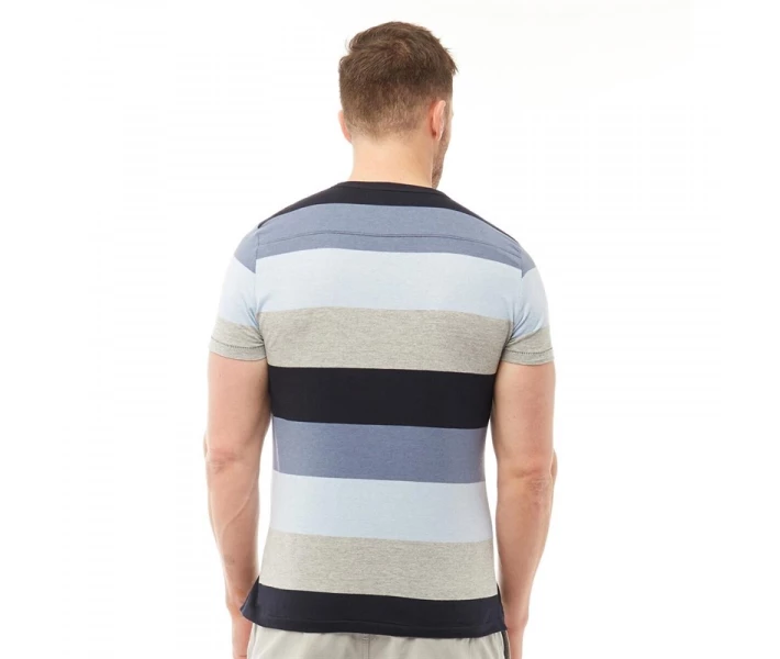 Фото - чоловічу футболку Футболка French Connection Wide Four Stripe Sky Melange Navy S