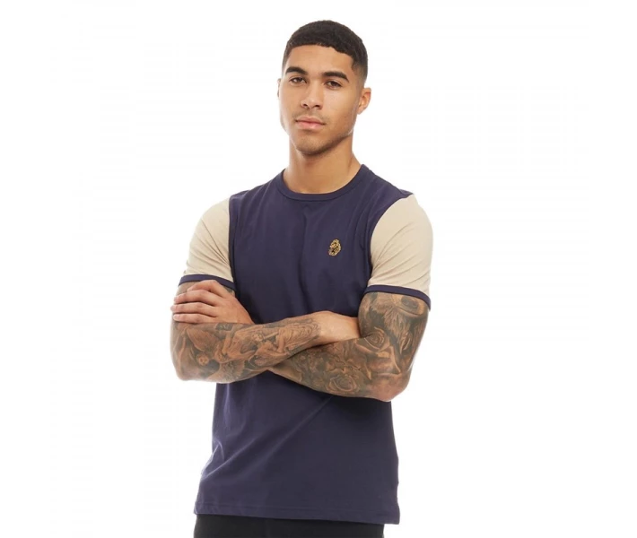 Фото - чоловічу футболку Футболка LUKE 1977 Ringer Navy/Stone Navy L