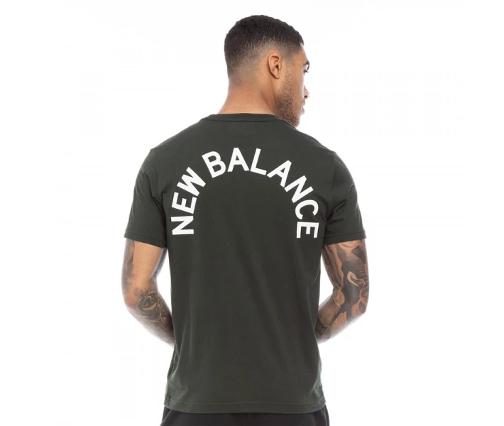 Фото - чоловічу футболку Футболка New Balance Back Logo Graphic Army Green Dark Khaki S