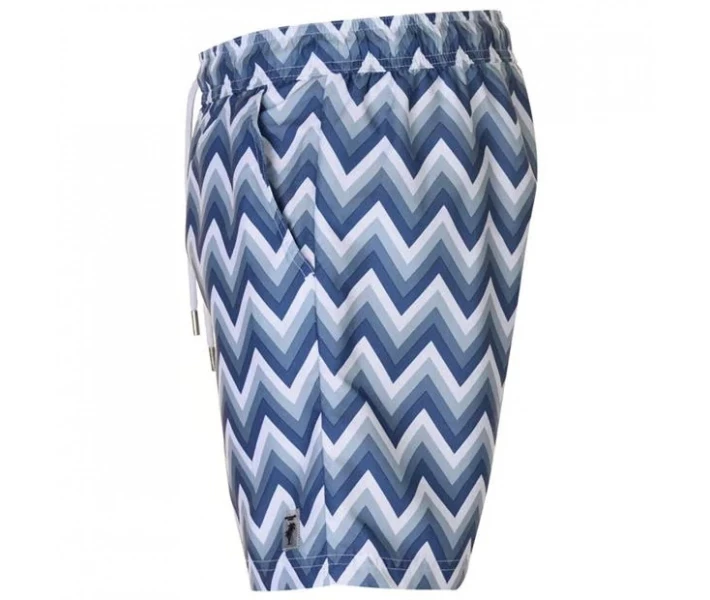 Фото - чоловічі шорти Шорти для плавання Pierre Cardin AOP Blue Zig Zag S