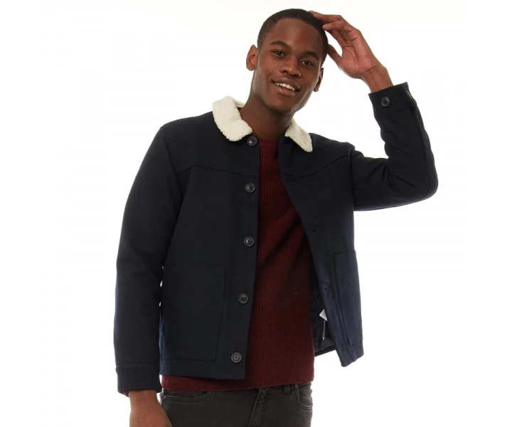 Фото - куртку мужскую Куртка Farah Vintage Dunkeld Collar True Blue Navy XS