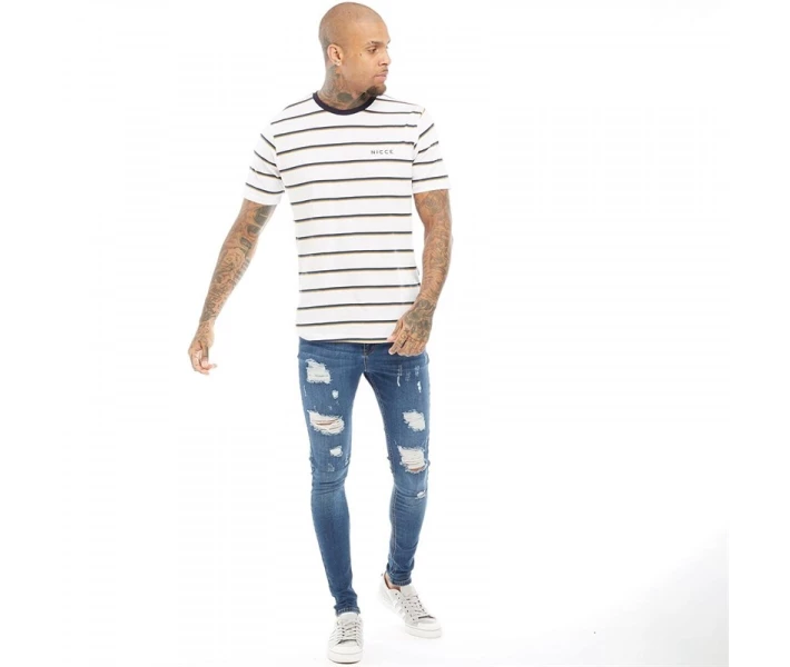 Фото - чоловічі джинси Джинси DFND London Rip & Repair Skinny Midwash Washed Blue 34W 32L
