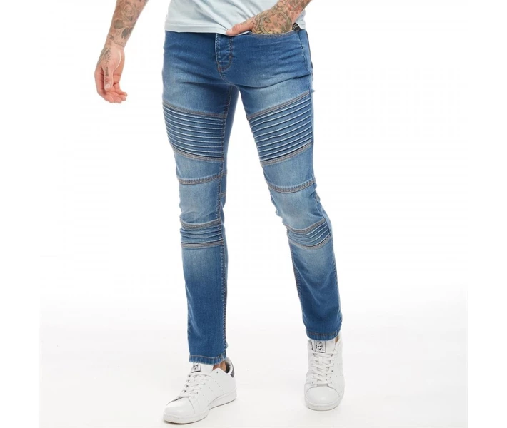 Фото - чоловічі джинси Джинси 883 Police Stride Biker Light Wash Faded Medium Blue 32W 34L