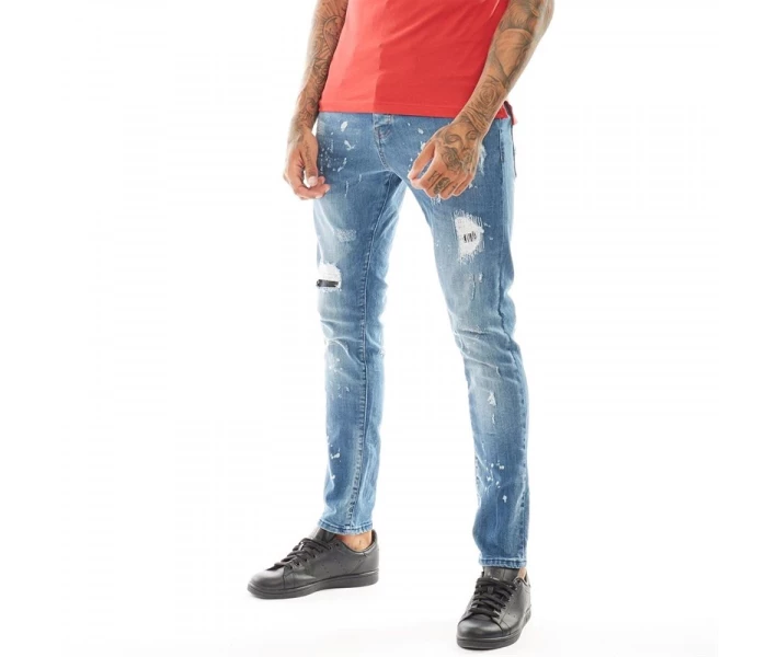 Фото - чоловічі джинси Джинси 883 Police Moriarty Lak 467 Mid Wash Faded Mid Blue 34W 34L