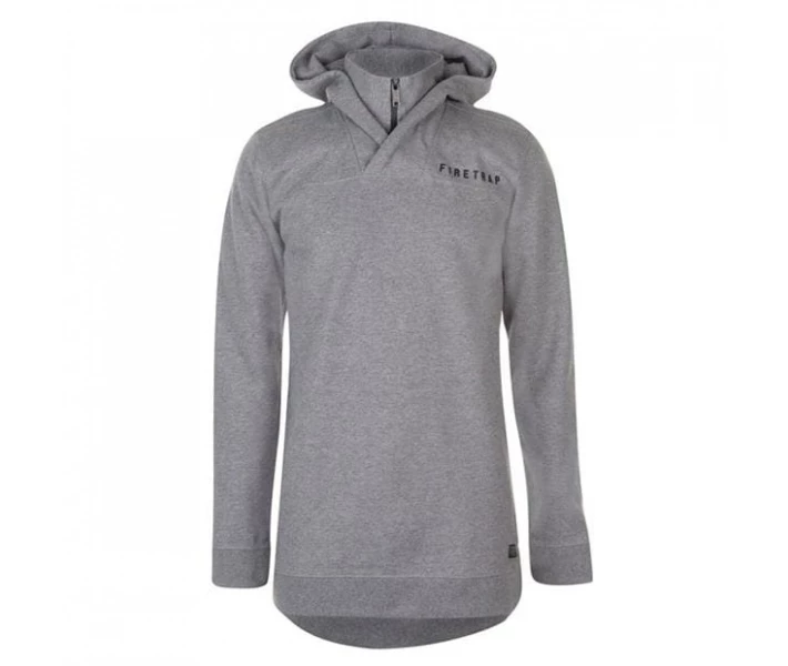 Фото - чоловіче худі Худі Firetrap Interlock Longline Charcoal Marl S