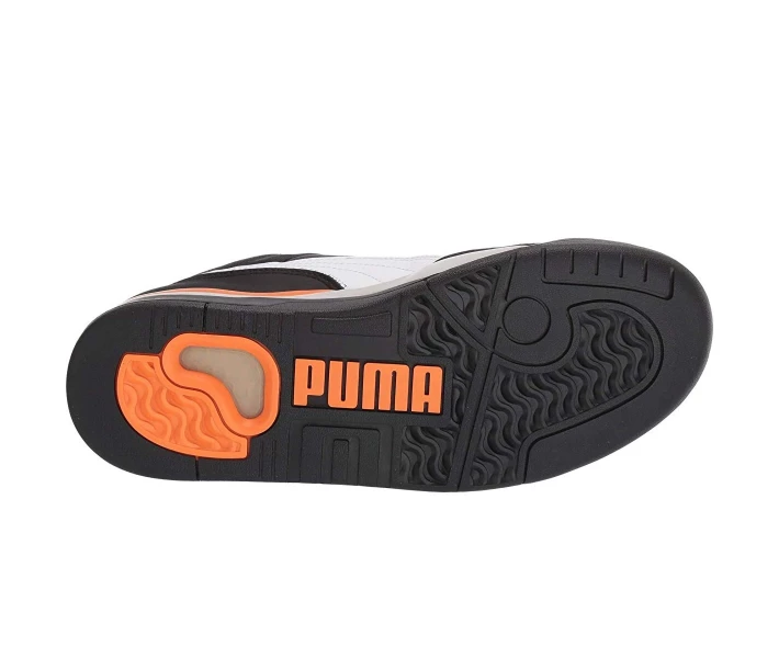 Фото - чоловічий кросівок Кросівки Puma Palace Guard Basketball Puma Black/Puma White/Orange Popsicle 44