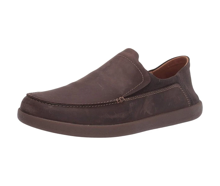 Фото - чоловічий сліпон Сліпони Clarks Un Lisbon Lane Brown Oily Leather/Textile 39.5