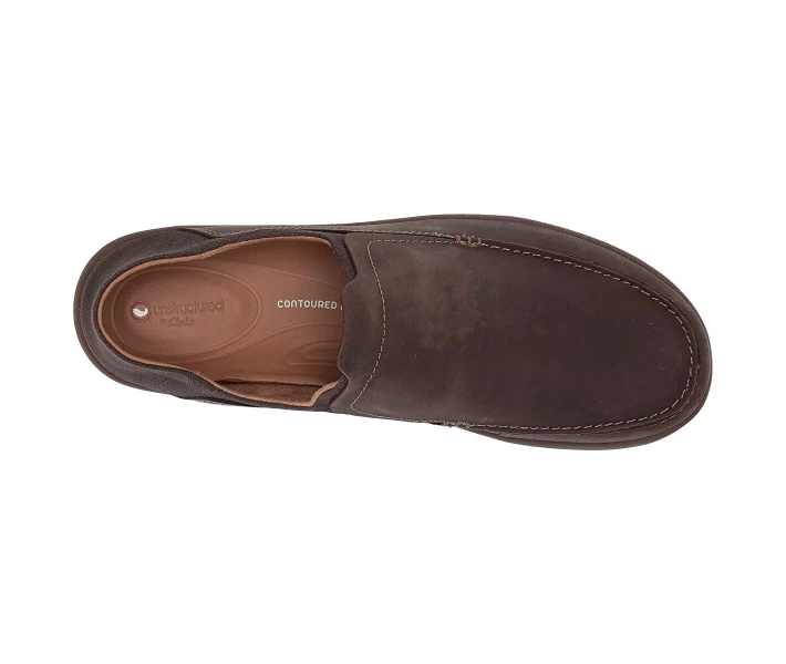 Фото - чоловічий сліпон Сліпони Clarks Un Lisbon Lane Brown Oily Leather/Textile 39.5