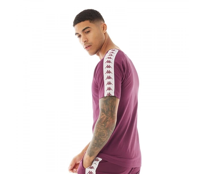Фото - чоловічу футболку Футболка Kappa Authentic 222 Banda Coen Raglan Burgundy/White Burgundy XXL