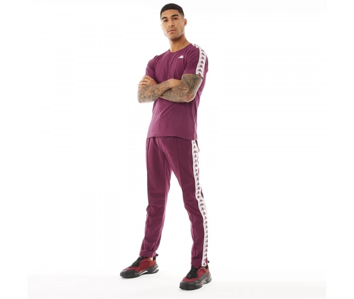 Фото - чоловічу футболку Футболка Kappa Authentic 222 Banda Coen Raglan Burgundy/White Burgundy XXL