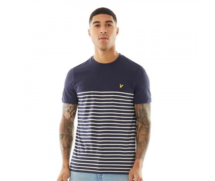 Фото - чоловічу футболку Футболка Lyle And Scott Vintage Breton Stripe Navy Navy S