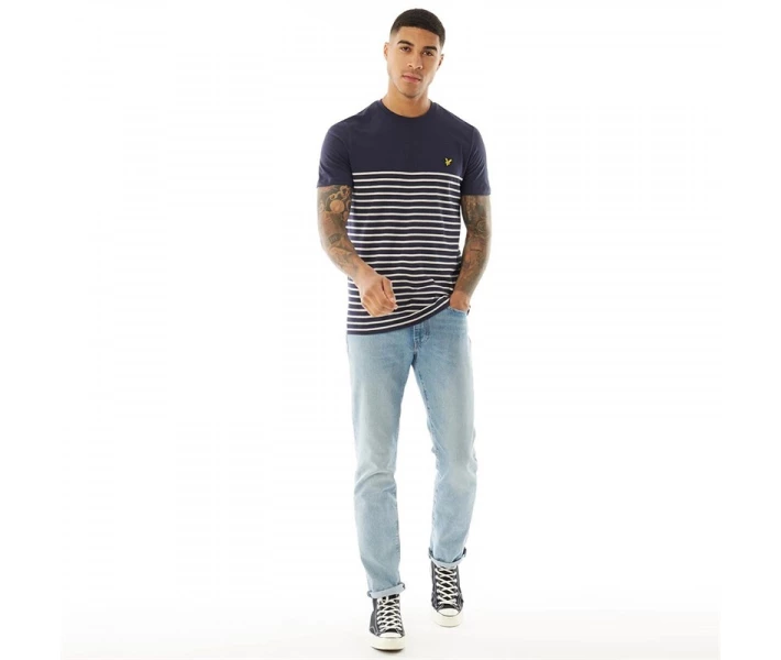 Фото - чоловічу футболку Футболка Lyle And Scott Vintage Breton Stripe Navy Navy S