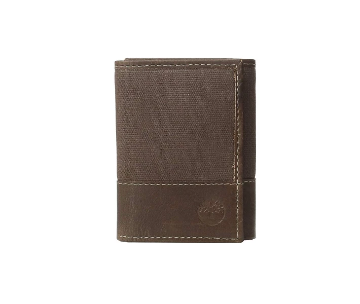 Фото - гаманець Гаманець Timberland Baseline Canvas Trifold Dark Brown Універсальний
