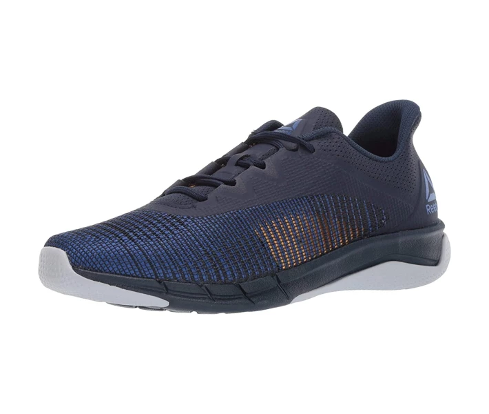 Фото - чоловічий кросівок Кросівки Reebok Fast Tempo Flexweave Collegiate Navy/Crushed Cobalt/Cold Grey/Solar Gold 44.5