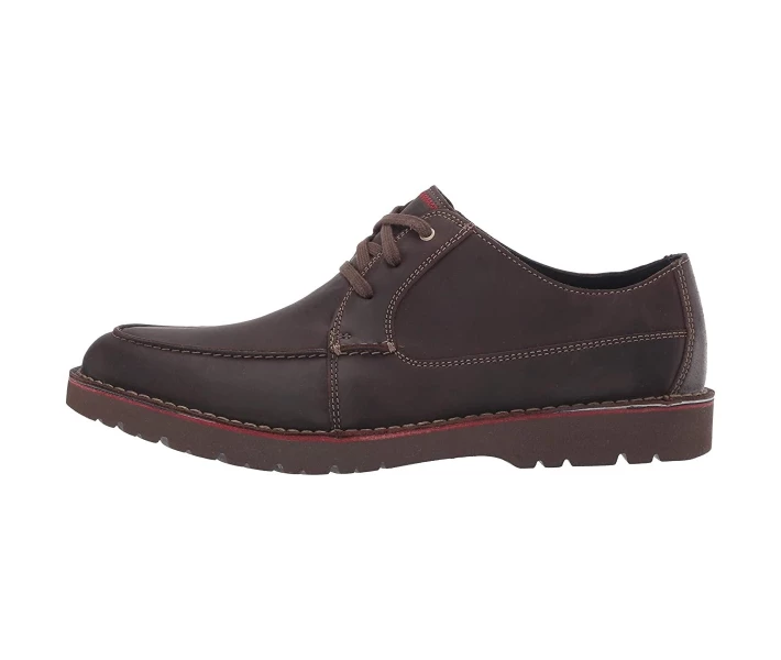 Фото - чоловічу туфлю Туфлі оксфорди Clarks Vargo Vibe Dark Brown Leather 47