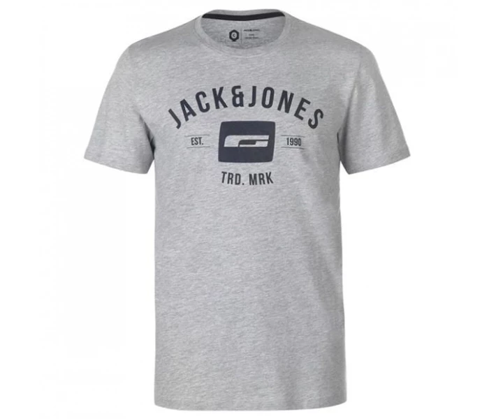 Фото - чоловічу футболку Футболка Jack and Jones Core Corporate Light Grey Marl S