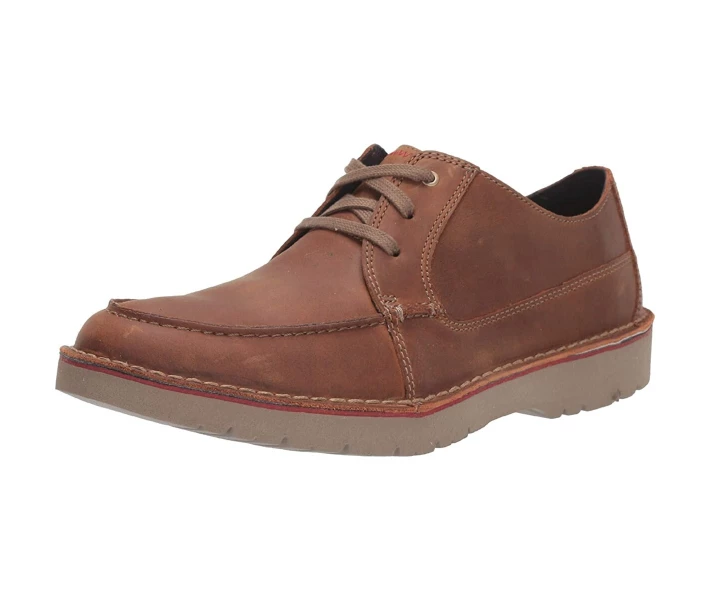 Фото - чоловічу туфлю Туфлі оксфорди Clarks Vargo Vibe Dark Tan Leather 40