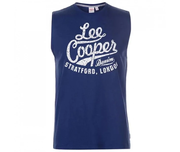 Фото - чоловічу майку Майка Lee Cooper Large Logo Vest Vintage Blue XL