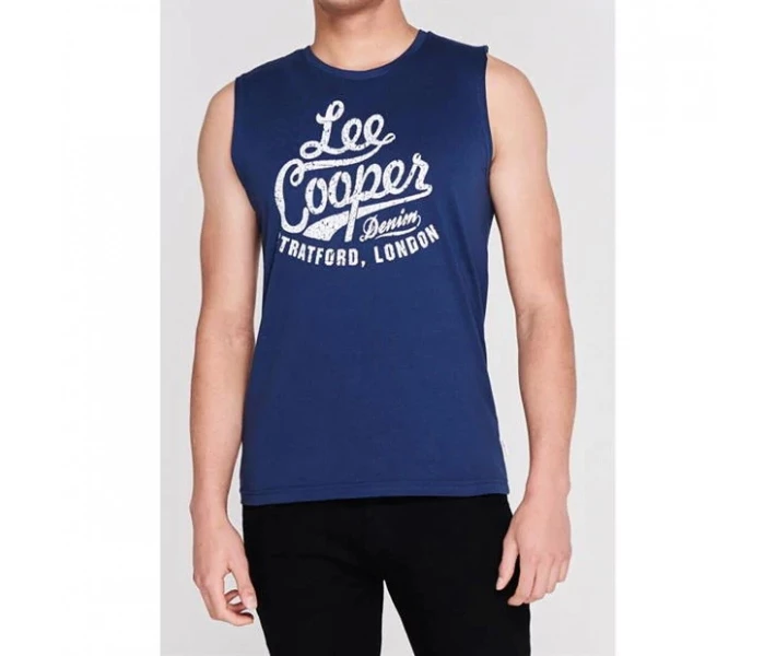 Фото - чоловічу майку Майка Lee Cooper Large Logo Vest Vintage Blue XL