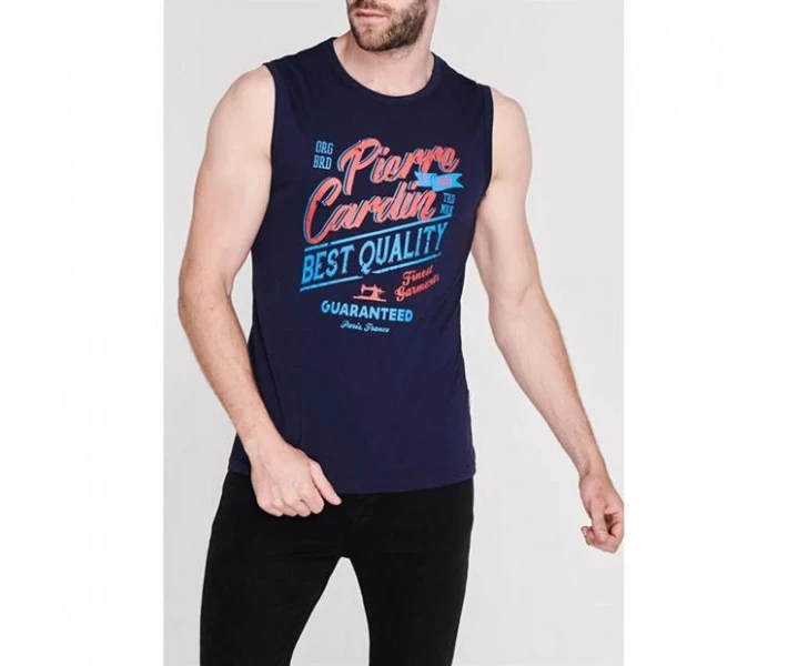 Фото - чоловічу майку Майка Pierre Cardin Graphic Vest Navy XL