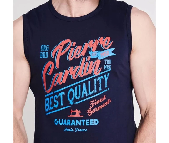 Фото - чоловічу майку Майка Pierre Cardin Graphic Vest Navy XL