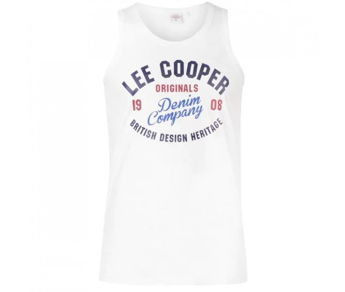 Фото - чоловічу майку Майка Lee Cooper Logo Vintage Vest White 1 M