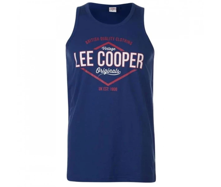 Фото - чоловічу майку Майка Lee Cooper Logo Vintage Vest Vintage Blue M