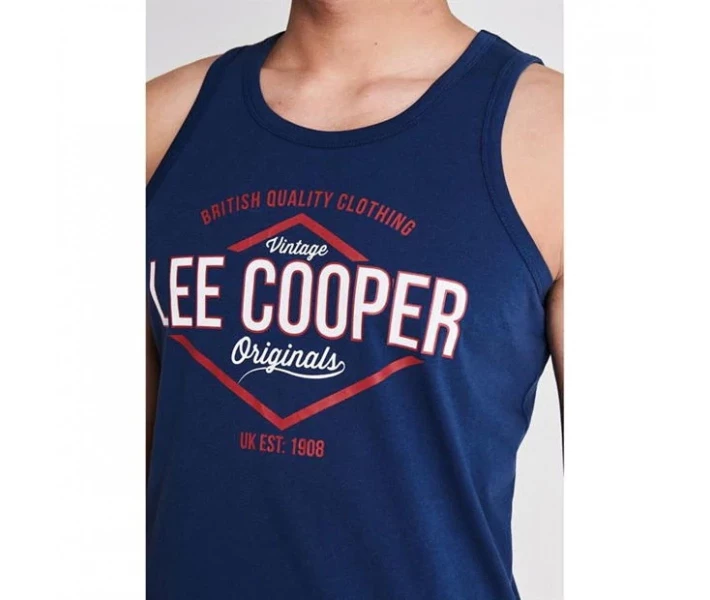 Фото - чоловічу майку Майка Lee Cooper Logo Vintage Vest Vintage Blue M