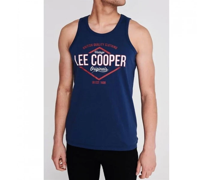 Фото - чоловічу майку Майка Lee Cooper Logo Vintage Vest Vintage Blue M