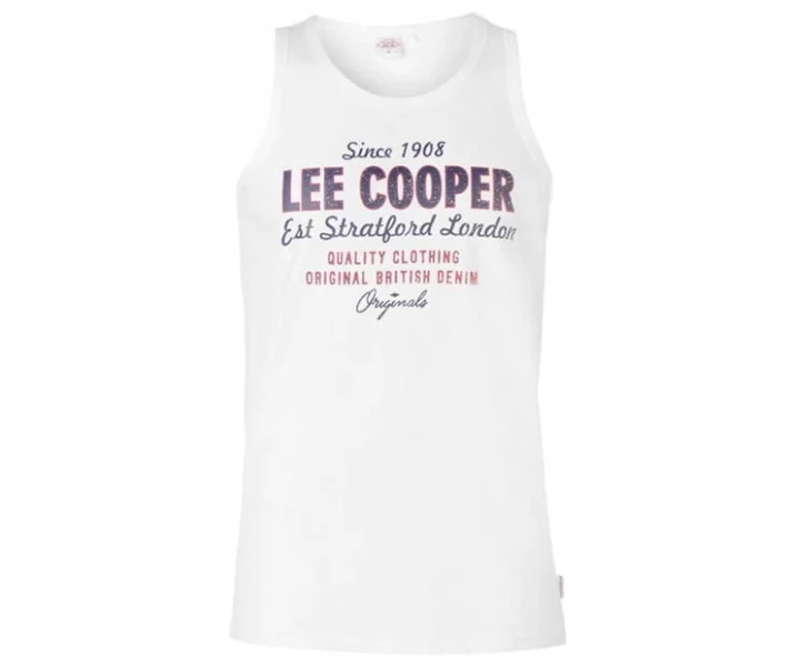 Фото - чоловічу майку Майка Lee Cooper Logo Vintage Vest White 2 L