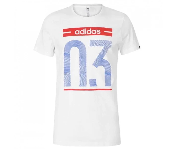 Фото - чоловічу футболку Футболка adidas 03 Wht/Blue/Red S