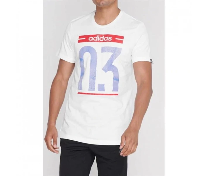 Фото - чоловічу футболку Футболка adidas 03 Wht/Blue/Red S